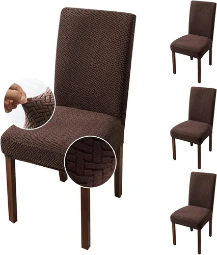 Vista 56 de Genina Fundas impermeables para sillas de comedor, cocina, fundas para sillas de comedor Parson (beige, 2 unidades)