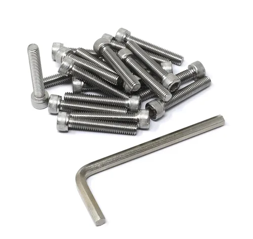 Vista 258 de iexcell Kit de tornillos de cabeza hexagonal de acero inoxidable 304, 100 unidades M2 x 0.157 in, paso de rosca de 0.016 in