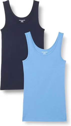 Vista 15 de Amazon Essentials - Camiseta sin mangas de corte entallado para mujer Aqua Blue/French Blue