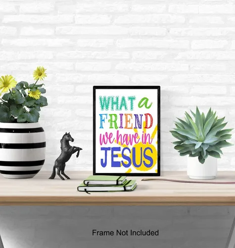 Vista 4 de Decoración de pared religiosa – Decoración de pared de Dios – Arte cristiano para niños o niñas, imagen de habitación de niños, dormitorio de niños