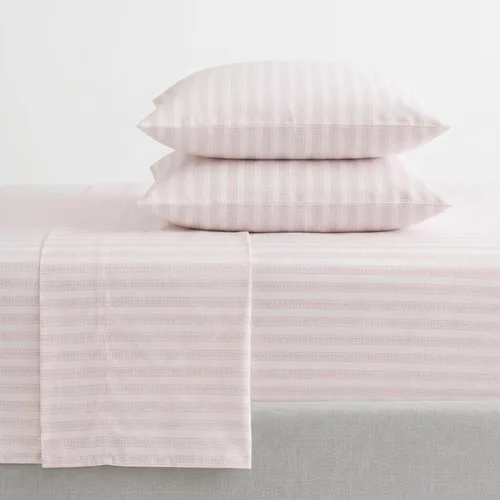 Vista 60 de Martha Stewart - Juego de sábanas tamaño individual con sábana bajera y funda de almohada, ropa de cama de percal de algodón con una sensación