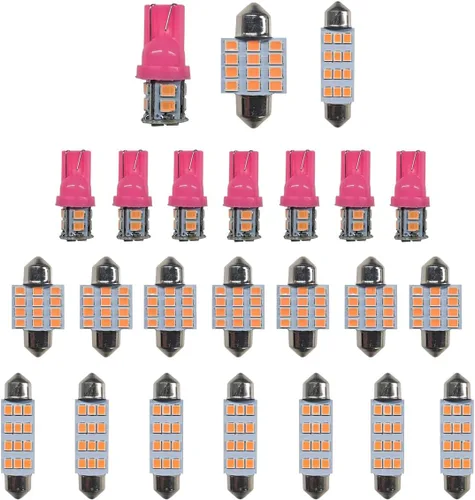 Vista 8 de JOYCOURT 24 piezas Bombilla LED para Interior de Coche, Kit de Reemplazo de Luz de Cúpula LED para Interior de Coche T10 31 mm 41 mm