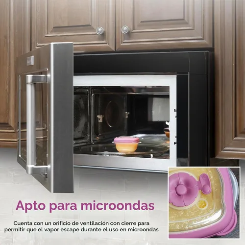 Vista 6 de Pequeños recipientes de plástico para almacenamiento de alimentos con tapas herméticas, lonchera de 5 onzas para aperitivos/frutas para niños