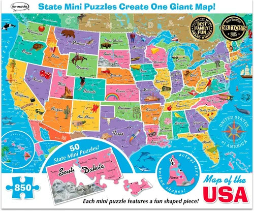 Vista 8 de Rompecabezas de lujo del mapa del mundo con piezas extravagantes