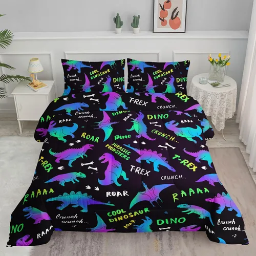 Vista 29 de Axolotl - Juego de ropa de cama para niños con diseño de gatos de dibujos animados tamaño individual, juego de edredón con líneas degradadas y lindo
