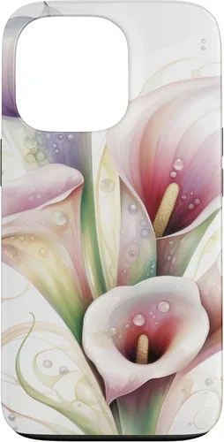 Vista 10 de iPhone 12 Pro Max Calla Lilies Flower Floral Watercolor Case