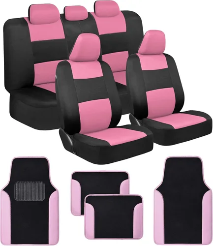 Vista 15 de BDK PolyPro - Juego completo de fundas para asientos de coche en negro con alfombras de piso a juego - Fundas para asientos de automóviles Todo negro