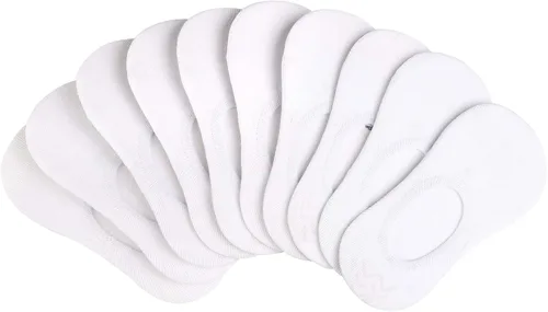 Vista 4 de BOOPH 10 pares de calcetines que no se muestran para niñas y niños calcetines antideslizantes de corte bajo para niños de 3 a 12 años