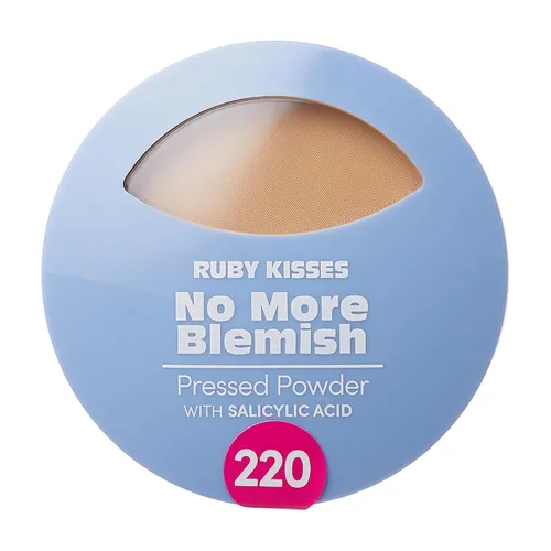 Vista 11 de Ruby Kisses No más manchas en polvo facial con ácido salicílico, maquillaje coreano, acabado mate, cobertura completa, polvo prensado