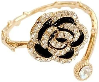 Vista 3 de Pulseras de oro para mujer, pulseras de camelia, regalos para mujeres y niñas, perlas, camelia, número 5