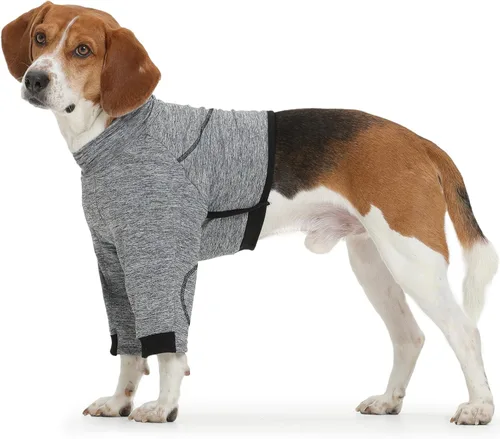 Vista 14 de ROZKITCH Funda para perro de pierna delantera para pierna delantera, protector de rodilla para evitar lamer heridas, codo, traje de recuperación