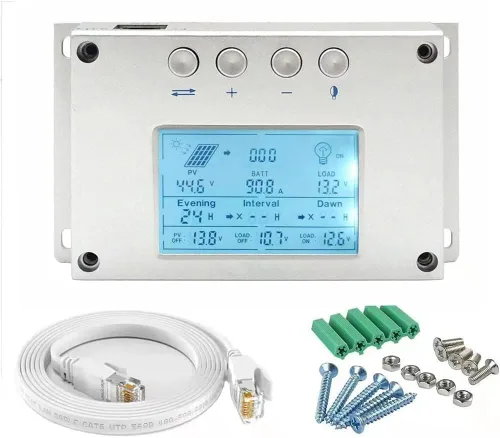 Vista 9 de controlador de carga MPPT 40 amperios 12V/24V Auto, regulador de carga de panel solar 40A con pantalla LCD retroiluminada máxima 100V para batería