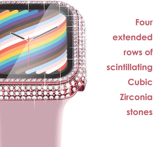 Vista 11 de Surace Bling - Carcasa con protector de pantalla para Apple Watch Series 3, 2, 1 de 1.496 pulgadas