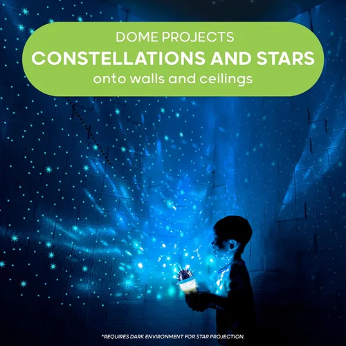 Vista 4 de Discovery™ Linterna LED Starlight [Exclusiva de Amazon] Linterna Colgante 2 en 1 y Proyector de Constelación de Estrellas con Guía, Fácil de Usar