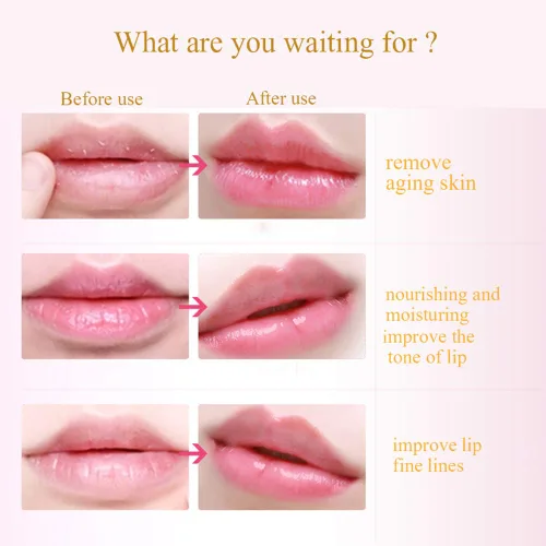 Vista 5 de Parches de máscara de labios, 30 almohadillas de gel de colágeno de cristal rosa, hidratante, antiarrugas, antienvejecimiento, firme, hidratan