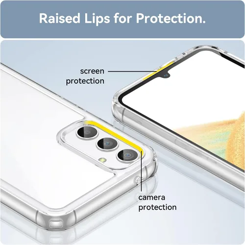 Vista 11 de Funda para Samsung A34 5G, Samsung Galaxy A34 5G, con protector de pantalla de vidrio templado, 4 bolsas de aire integradas, no amarillea, funda