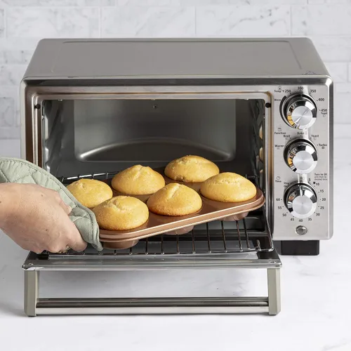Vista 10 de Ecolution Juego de 4 utensilios antiadherentes para horno tostador, acero al carbono, fácil de limpiar y perfecto para porciones individuales, cobre