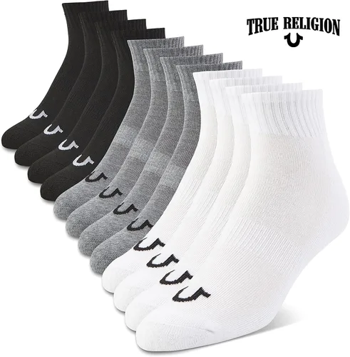 Vista 2 de True Religion Mens Socks 6 & 12 Pairs Ankle Socks for Men Quarter Premium Athletic Men's Socks, Shoe Size 8-12