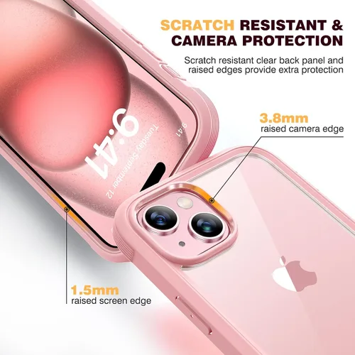 Vista 773 de DIACLARA - Funda transparente compatible con iPhone XR 6.1 pulgadas 2018