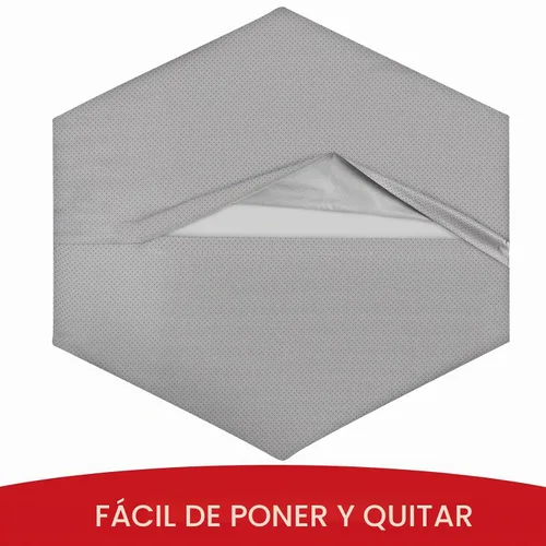 Vista 6 de Funda para tapete de juego para bebé (solo cubierta) compatible con tapete POP 'N GO Protector hexagonal antideslizante e impermeable