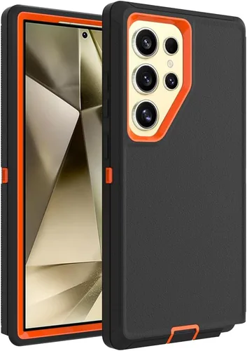 Vista 27 de Funda WOGROO para Galaxy Note 8, funda protectora resistente a caídas y golpes de grado pesado y resistente para Samsung Galaxy Note 8, Negro+Naranja