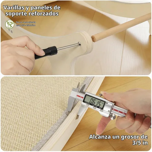 Vista 2 de HOTEAGLE Cama rascador para gatos de interior, varillas de apoyo gruesas