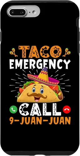 Vista 9 de iPhone 15 Taco Emergency Call Nine-Juan-Juan, divertido estuche para disfraces de tacos