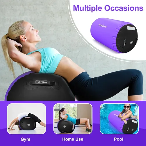 Vista 2 de VOFiTNY Gimnasia Equipo de Tumbling Barril de aire Inflable Octágono Vaso Rodillo Back Bend Trainer Animadoras Sin Bomba