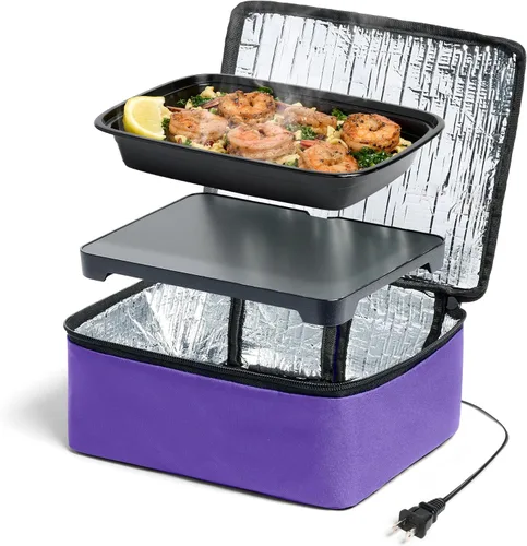 Vista 18 de HOTLOGIC Mini lonchera térmica - Calentador eléctrico portátil de alimentos para hombres y mujeres - Ideal para el trabajo, la oficina