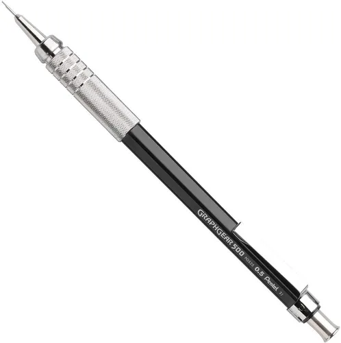 Vista 3 de Lápiz portaminas automático Pentel GraphGear 500, Marrón
