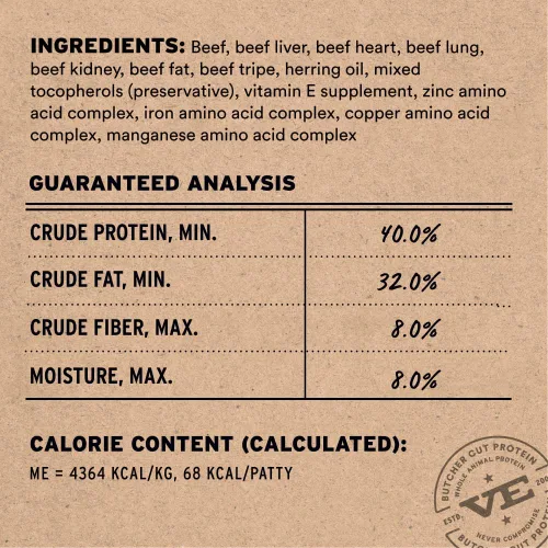 Vista 3 de Vital Essentials Alimento Crudo Liofilizado para Perros, Mini Medallones de Res, 14 oz