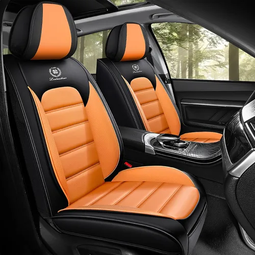 Vista 9 de Funda de asiento para Nissan Murano 2003-2026, protector de asiento de cuero impermeable compatible con bolsa de aire (par delantero, negro clásico)