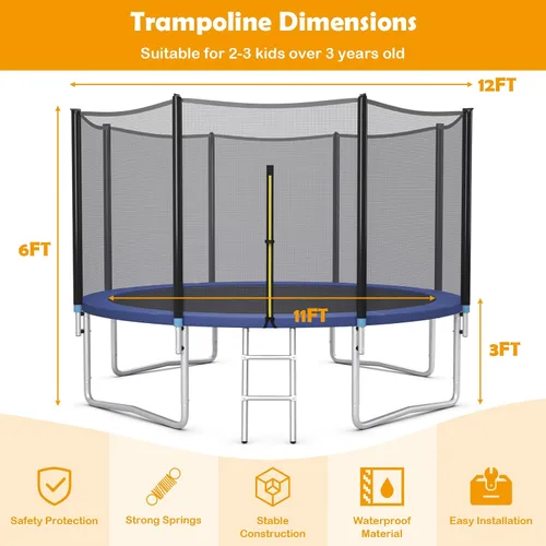 Vista 7 de GYMAX Trampoline