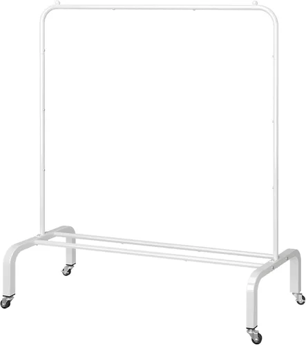 Vista 13 de JIUYOTREE Perchero de ropa estándar con estantes de almacenamiento, organizador de ropa para colgar ropa, abrigo, chaqueta, camisa, suéter, jeans