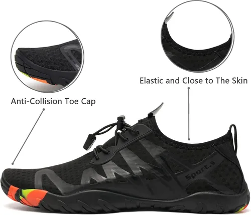 Vista 5 de WateLves - Zapatos de agua para hombres y mujeres, con sensación de estar descalzo, para natación, playa, piscina, surfear, hacer yoga o ejercicio
