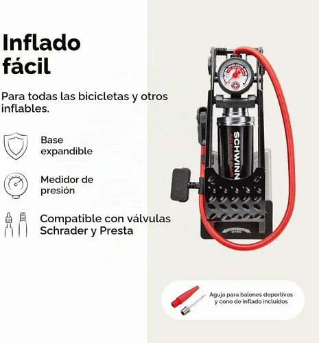 Vista 2 de Schwinn Bomba de bicicleta accionada por pie