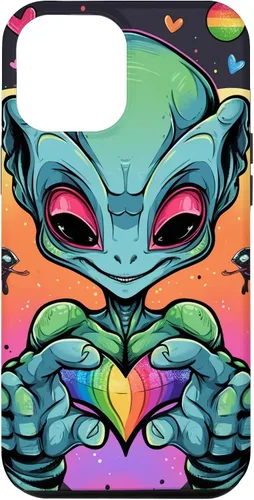 Vista 6 de iPhone 15 Alien LGBT Funny Gaylien para el Mes del Orgullo Caso