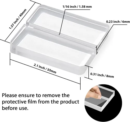 Vista 3 de Portatarjetas de lugar de 2 pulgadas para mesa, paquete de 12 portatarjetas de acrílico con 1/16" Slot, Acrylic Card Display Stands, Table Number