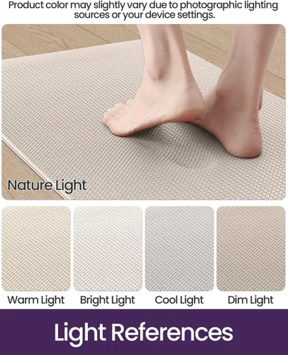 Vista 4 de DEXI Alfombrillas de Cocina Acolchadas Anti Fatiga, 17x59, Alfombra de Pasillo para Estar de Pie Impermeable, Espuma Viscoelástica Cómoda Acolchada