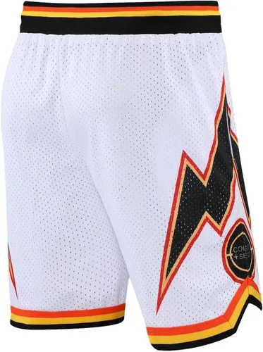 Vista 4 de BOOMLEMON Pantalones cortos de baloncesto para hombre, pantalones cortos de entrenamiento de gimnasio, pantalones cortos deportivos de malla