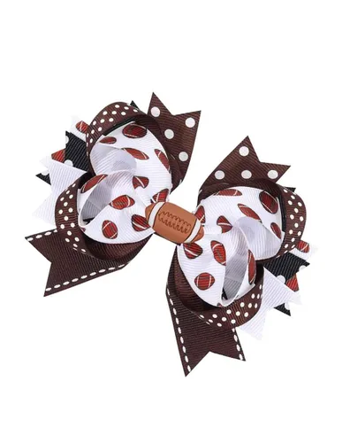 Vista 11 de BBTDIN Baby Football Turban Headband Girl Football Bows Baby Football Hair Band Bow BBG19 (3 Pcs-F1)