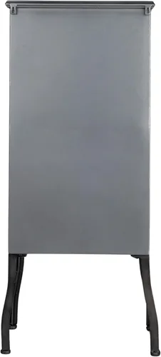 Vista 3 de Creative Co-Op Elegante gabinete de almacenamiento de metal con 3 cajones, negro