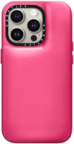 Vista 2 de CASETIFY Funda para iPhone 15 Pro Pillow [Material Resistente al Agua / Inspirado en Y2K] - Berry Pink