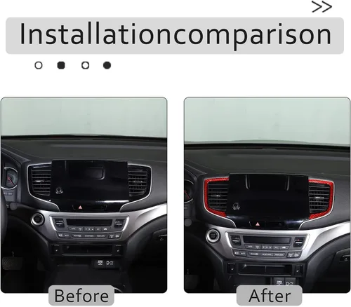 Vista 2 de Marco de ventilación de aire para consola central para Honda Pilot 2019-2022/Ridgeline 2021-2023/Passport 2019-2023, consolas centrales de automóvil