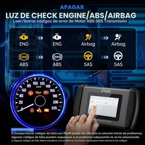 Vista 4 de Escáner OBD2 XTOOL IP508, 9 servicios, herramienta de escaneo para purga de ABS, EPB, BMS, restablecimiento de aceite, reaprendizaje del acelerador