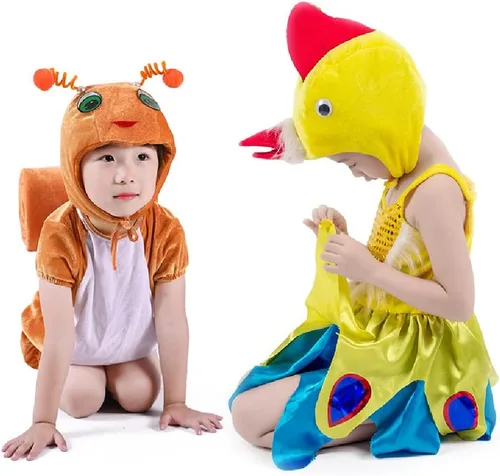 Vista 4 de Quenny Disfraces de caracol y pájaro Oriolo, disfraces de rendimiento de animales para niños, disfraces de animales de dibujos animados para padres