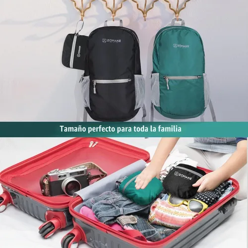 Vista 5 de ZOMAKE Mochila ligera y plegable, pequeña mochila de viaje