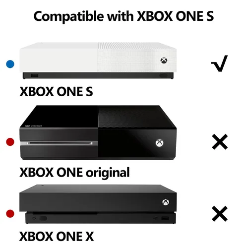 Vista 2 de Nymus Wall Mount for Xbox One S, Metal Wall Mount Holder for Xbox One S with Detachable 2 Controller Holder & Headphone Hanger