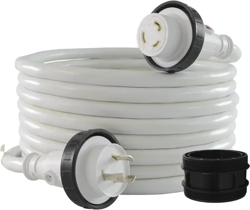 Vista 5 de Conntek 17105-012RE 30Amp Marine Shore Cordset amarillo, 12 pies
