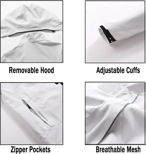 Vista 5 de Chaqueta impermeable y rompevientos para hombre, ligera y transpirable